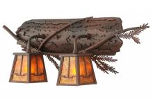 Meyda Yellow 147326 - 24"W Pine Branch Valley View 2 LT Vanity Light