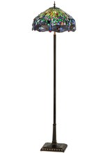 Meyda Yellow 151154 - 67"H Tiffany Hanginghead Dragonfly Floor Lamp