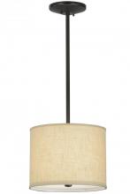 Meyda Yellow 151434 - 14"W Cilindro Beige Textrene Pendant