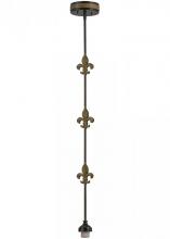 Meyda Yellow 151520 - 5"W Fleur-de-lis Pendant Hardware