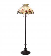 Meyda Yellow 153948 - 62" High Roseborder Floor Lamp