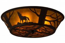 Meyda Yellow 162070 - 22" Wide Wolf on the Loose Flushmount