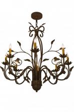 Meyda Yellow 162407 - 36" Wide Bordeaux 8 Light Chandelier