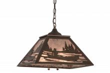 Meyda Yellow 166329 - 16"Sq Canoe At Lake Pendant