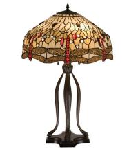 Meyda Yellow 17500 - 30.5"H Tiffany Hanginghead Dragonfly Table Lamp