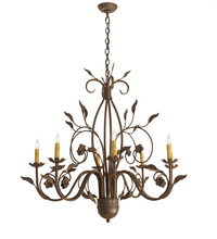 Meyda Yellow 195821 - 36" Wide Bordeaux 8 LT Chandelier