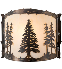 Meyda Yellow 197101 - 12" Wide Tall Pines Wall Sconce