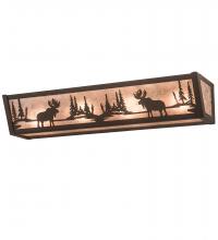 Meyda Yellow 200615 - 24" Wide Moose at Lake Vanity Light