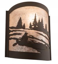 Meyda Yellow 200794 - 10" Wide Canoe At Lake Left Wall Sconce