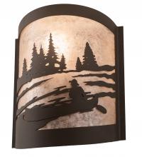 Meyda Yellow 200795 - 10" Wide Canoe At Lake Right Wall Sconce