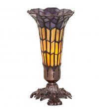 Meyda Yellow 20233 - 8" High Stained Glass Pond Lily Victorian Accent Lamp