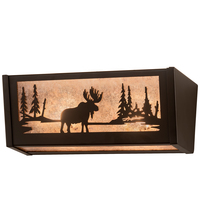 Meyda Yellow 205094 - 16" Wide Moose at Lake Vanity Light