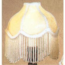 Meyda Yellow 21052 - 6" Wide Fabric & Fringe Recurve Ivory Shade