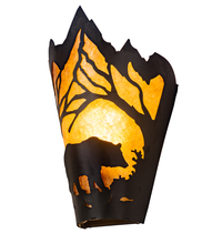 Meyda Yellow 212506 - 8" Wide Bear at Dawn Right Wall Sconce