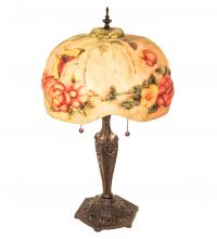 Meyda Yellow 217667 - 25" High Puffy Butterfly & Flowers Table Lamp