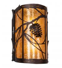 Meyda Yellow 220298 - 10" Wide Whispering Pines Left Wall Sconce