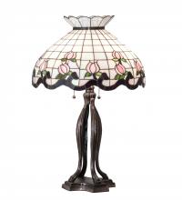 Meyda Yellow 228791 - 32" High Roseborder Table Lamp