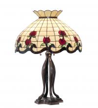 Meyda Yellow 228801 - 32" High Roseborder Table Lamp