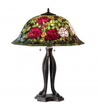 Meyda Yellow 229111 - 30" High Tiffany Rosebush Table Lamp