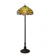 Meyda Yellow 229131 - 62" High Tiffany Hanginghead Dragonfly Floor Lamp