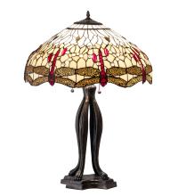 Meyda Yellow 229133 - 30" High Tiffany Hanginghead Dragonfly Table Lamp