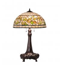 Meyda Yellow 230449 - 31" High Tiffany Turning Leaf Table Lamp