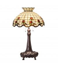 Meyda Yellow 230473 - 33" High Roseborder Table Lamp