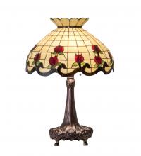 Meyda Yellow 230474 - 33" High Roseborder Table Lamp