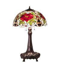 Meyda Yellow 230476 - 31" High Renaissance Rose Table Lamp