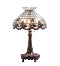 Meyda Yellow 230639 - 33" High Roseborder Table Lamp