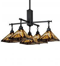 Meyda Yellow 231691 - 36" Square Nuevo Mission 5 Light Chandelier