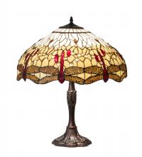 Meyda Yellow 232803 - 26" High Tiffany Hanginghead Dragonfly Table Lamp