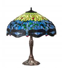 Meyda Yellow 232804 - 26" High Tiffany Hanginghead Dragonfly Table Lamp