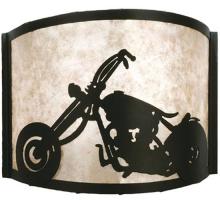 Meyda Yellow 23826 - 12"W Motorcycle Wall Sconce