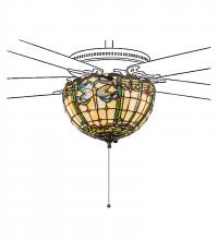 Meyda Yellow 240007 - 12" Wide Tiffany Dragonfly Fan Light