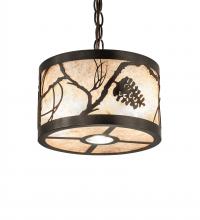 Meyda Yellow 244174 - 10" Wide Whispering Pines Inverted Pendant