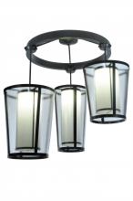 Meyda Yellow 244624 - 74" Wide Cilindro Tapered 3 Light Cascading Pendant