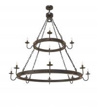 Meyda Yellow 244690 - 60" Wide Suffolk Two Tier Chandelier