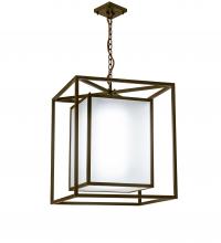 Meyda Yellow 244719 - 24" Square Kitzi Box Pendant