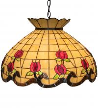 Meyda Yellow 245984 - 23" Wide Roseborder Pendant