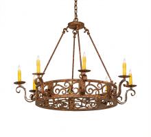 Meyda Yellow 246220 - 36" Wide Delano 8 Light Chandelier