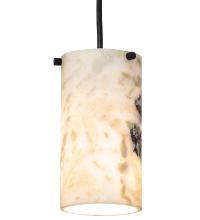 Meyda Yellow 246274 - 5" Wide Cilindro Jadestone Mini Pendant