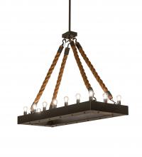 Meyda Yellow 247606 - 60" Long Quadrato Alva 16 Light Rope Pendant