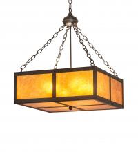 Meyda Yellow 250052 - 22" Wide Mission Prime Inverted Pendant