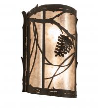 Meyda Yellow 250525 - 10" Wide Whispering Pines Right Wall Sconce