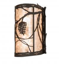 Meyda Yellow 250756 - 10" Wide Whispering Pines Center Wall Sconce