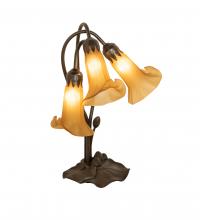 Meyda Yellow 251683 - 16" High Amber Tiffany Pond Lily 3 Light Accent Lamp