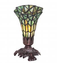 Meyda Yellow 251825 - 8" High Stained Glass Pond Lily Victorian Accent Lamp