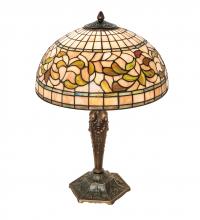 Meyda Yellow 253820 - 23" High Tiffany Turning Leaf Table Lamp