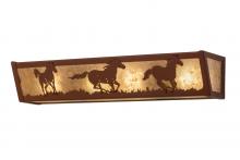 Meyda Yellow 254836 - 24" Wide Running Horses Vanity Light